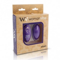 WOMANVIBE - ALSAN MANDO A DISTANCIA DE SILICONA COLOR HUEVO MORADO