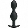 PRETTY LOVE - BOLAS ANALES DE SILICONA DE 12,5 CM NEGRAS