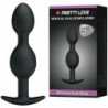 PRETTY LOVE - BOLAS ANALES DE SILICONA DE 12,5 CM NEGRAS