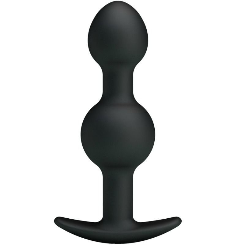 PRETTY LOVE - BOLAS ANALES DE SILICONA PARA ESTIMULACIÓN ESPECIAL 10,3 CM NEGRAS