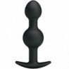 PRETTY LOVE - BOLAS ANALES DE SILICONA PARA ESTIMULACIÓN ESPECIAL 10,3 CM NEGRAS