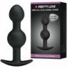 PRETTY LOVE - BOLAS ANALES DE SILICONA PARA ESTIMULACIÓN ESPECIAL 10,3 CM NEGRAS