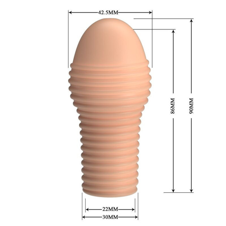 PRETTY LOVE - FUNDA PARA PENE CALIENTE CONSIGUE UN PENE MÁS GRUESO COLOR NATURAL