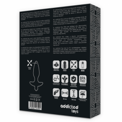 JUGUETES PARA ADICTOS - TAPÓN ANAL MASAJEADOR CON VIBRACIÓN NEGRO