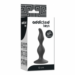 JUGUETES ANALES ADDICTED - TAPÓN SEXUAL ANAL DE 12 CM NEGRO
