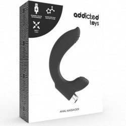 JUGUETES PARA ADICTOS - VIBRADOR PROSTÁTICO RECARGABLE MODELO 7 - NEGRO