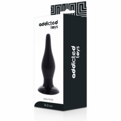 ADDICTED TOYS LOCKED - TAPÓN ANAL DE 14,5 CM NEGRO