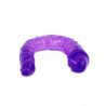 BAILE - DILDO DOBLE DE GELATINA FLEXIBLE LILA