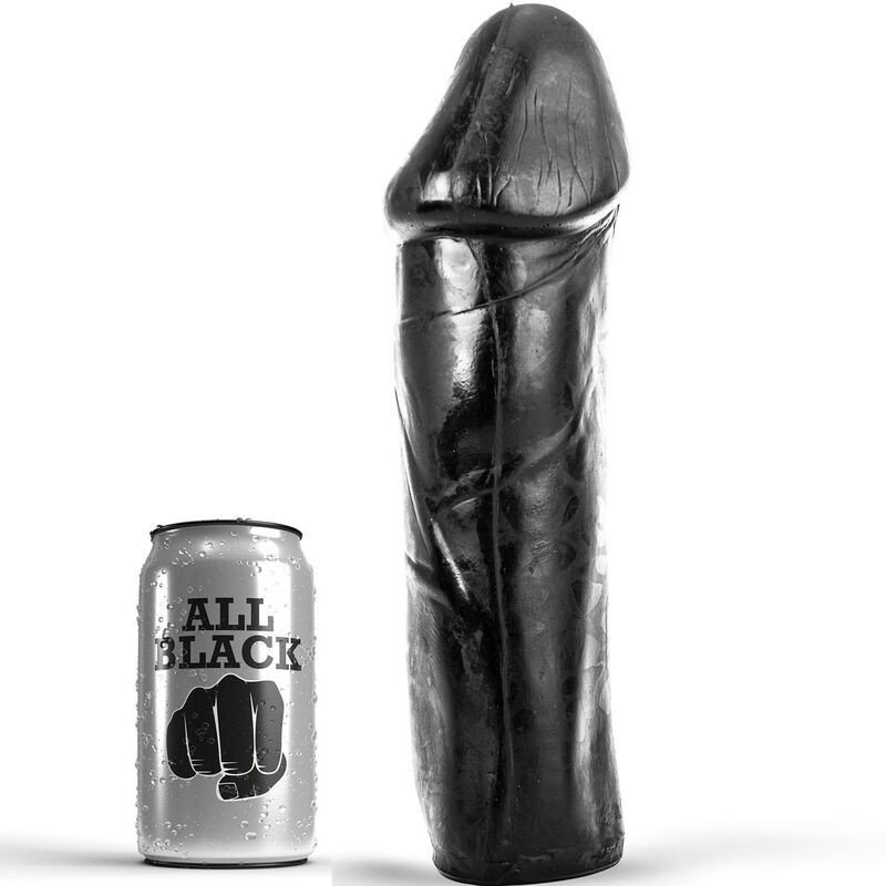 TOTALMENTE NEGRO - DONG DE 28 CM SIN TESTÍCULOS