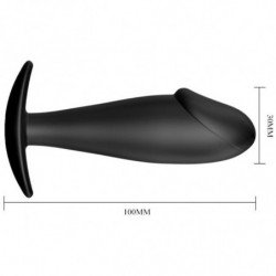 PRETTY LOVE - TAPÓN ANAL DE SILICONA CON FORMA DE PENE NEGRO