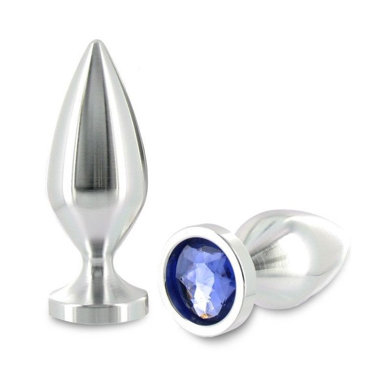 METALHARD ANAL PLUG ALIMINUM COLOR CRISTAL MEDIANO 8.89CM