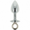 OHMAMA FETISH PLUG ANAL METÁLICO CON ANILLA