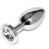METAL HARD - TAPÓN ANAL DIAMANTE TRANSPARENTE PEQUEÑO 5,71 CM