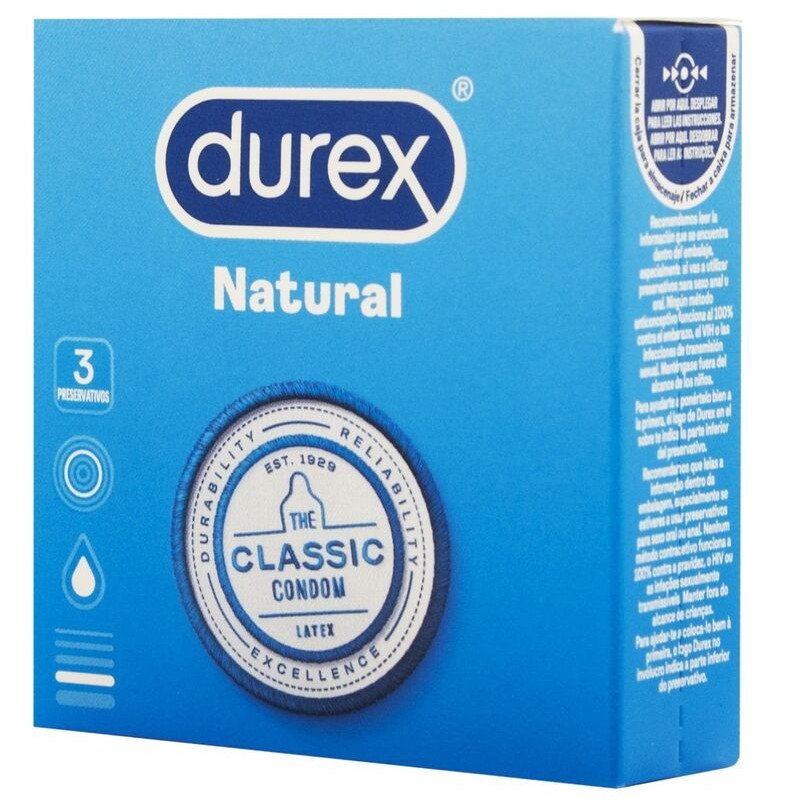 DUREX - PRESERVATIVOS NATURALES 3 UNIDADES