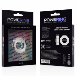 POWERING SUPER FLEXIBLE Y RESISTENTE ANILLO PENE  5CM PR10 CLEAR