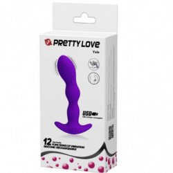 PRETTY LOVE - MASAJEADOR ANAL CON 12 MODOS DE VIBRACIÓN EN COLOR LILA