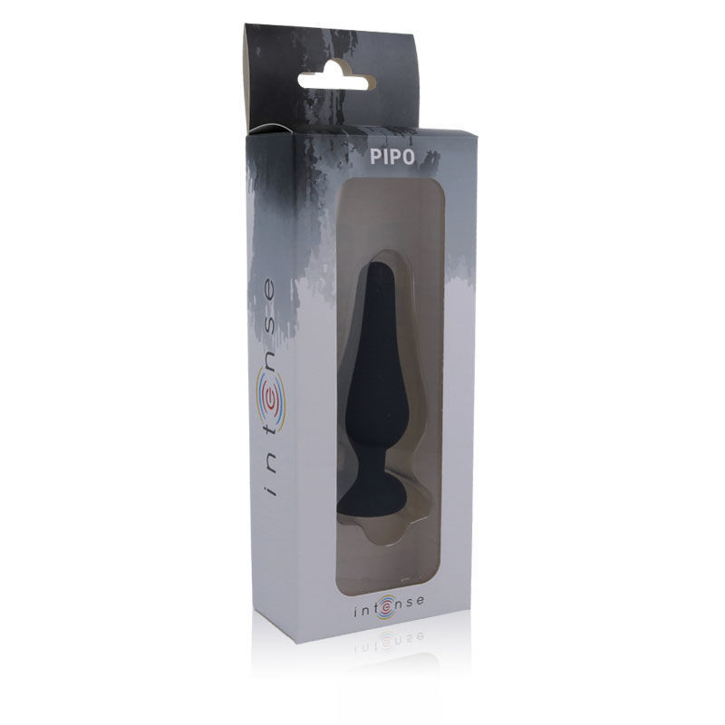 INTENSE - TAPÓN ANAL PIPO M SILICONA NEGRA 11 CM