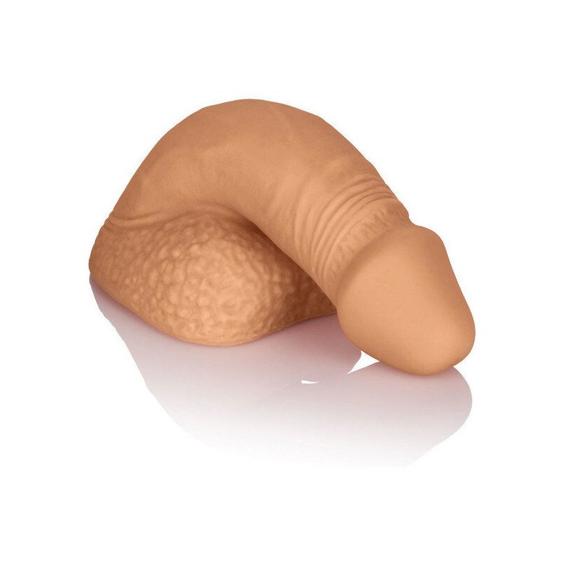 CALEXOTICS - EMPAQUE DE SILICONA PARA PENE 12,75 CM CARAMELO