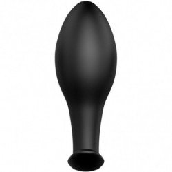 PRETTY LOVE - TAPON ANAL DE SILICONA CON ANCLAJE, 12 MODOS DE VIBRACIÓN, NEGRO