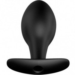 PRETTY LOVE - TAPON ANAL DE SILICONA CON ANCLAJE, 12 MODOS DE VIBRACIÓN, NEGRO