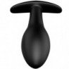 PRETTY LOVE - TAPON ANAL DE SILICONA CON ANCLAJE, 12 MODOS DE VIBRACIÓN, NEGRO