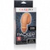 CALEXOTICS - EMPAQUE DE SILICONA PARA PENE 12,75 CM CARAMELO