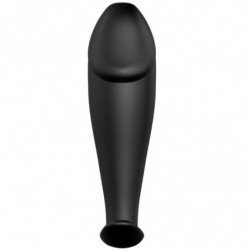 PRETTY LOVE - TAPÓN ANAL DE SILICONA CON FORMA DE PENE Y 12 MODOS DE VIBRACIÓN, COLOR NEGRO