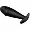 PRETTY LOVE - TAPÓN ANAL DE SILICONA CON FORMA DE PENE Y 12 MODOS DE VIBRACIÓN, COLOR NEGRO