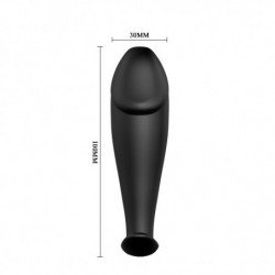 PRETTY LOVE PLUG ANAL SILICONA FORMA PENE Y 12 MODOS VIBRACION - NEGRO