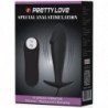 PRETTY LOVE - TAPÓN ANAL DE SILICONA CON FORMA DE PENE Y 12 MODOS DE VIBRACIÓN, COLOR NEGRO