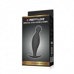 PRETTY LOVE - TAPÓN ANAL DE SILICONA DE 11,7 CM NEGRO