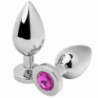 METAL DURO - TAPÓN ANAL DIAMANTE ROSA PEQUEÑO 5,71 CM