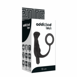 ADDICTED TOYS VIBRADOR PROSTÁTICO NEGRO 10 CM