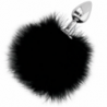 OSCURIDAD - TAPÓN ANAL EXTRA CON COLA NEGRO 7 CM