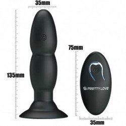 PRETTY LOVE PLUG VIBRADOR Y ROTACIÓN POR CONTROL REMOTO