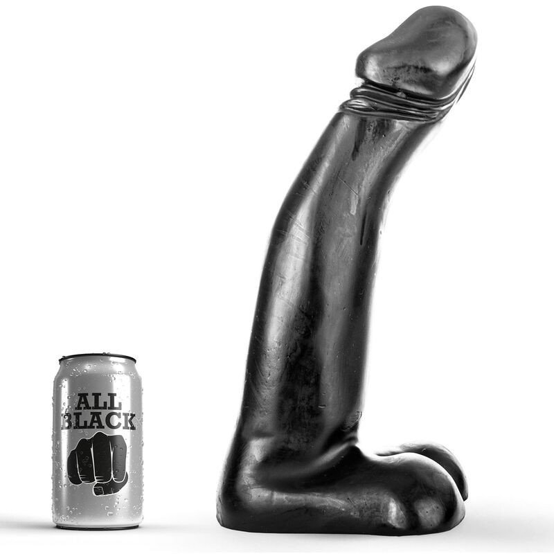 TODO NEGRO - DILDO DE FISTING NEGRO REALISTA DE 29 CM