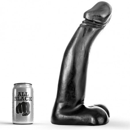 ALL BLACK DILDO REALISTA NEGRO FISTING 29 CM