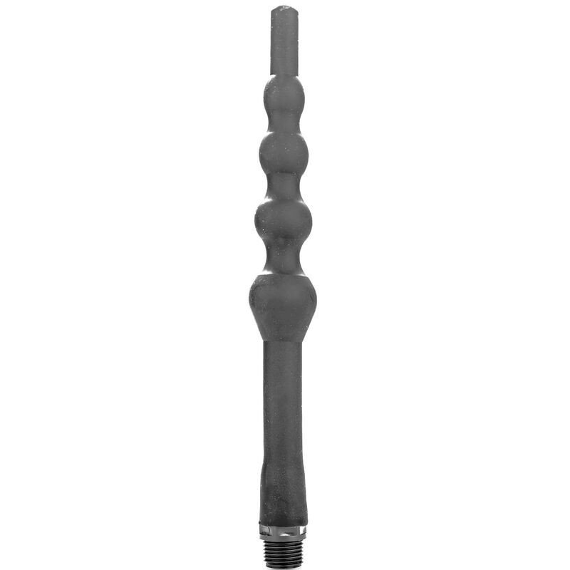 TODO NEGRO - DUCHA ANAL DE SILICONA CON CUENTAS DE 27 CM