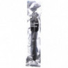 ALL BLACK - DUCHA ANAL DE SILICONA CON CUENTAS DE 27 CM