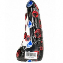 TOTALMENTE NEGRO - DILDO REALISTA NEGRO SUAVE DE 20 CM