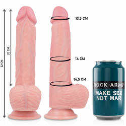 ROCKARMY - ARNÉS + ROTADOR Y VIBRADOR HAWK 22 CM -O- 4,6 CM