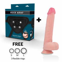 ROCKARMY - ARN S + DILDO DE SILICONA LÍQUIDA PREMIUM KINGCOBRA 24 CM -O- 4,77 CM