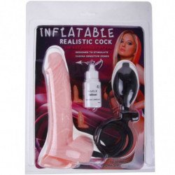 BAILE - DILDO REALISTA INFLABLE II CON VENTOSA DE 15 CM