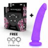 DELTA CLUB TOYS ARNES + DILDO LILA SILICONA MEDICA 23 X 4.5 CM