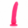 DELTA CLUB - JUGUETE ARNÉS + DONG SILICONA ROSA 20 CM -O- 4 CM