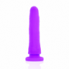 DELTA CLUB - JUGUETES ARNÉS + DONG SILICONA MORADA 17 CM -O- 3 CM