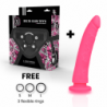 DELTA CLUB TOYS ARNES + DILDO ROSA SILICONA MEDICA 17 X 3 CM