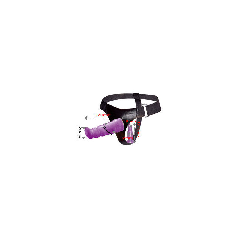 BAILE - ARNÉS ANAL Y VAGINAL FEMENINO LILAC GPOINT 17 CM