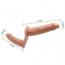 BAILE - DILDOS DOBLES ULTRA APASIONADOS CON ARNÉS