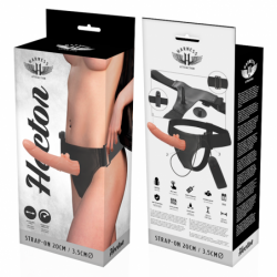 ARNÉS DE ATRACCIÓN - VIBRADOR RNES HECTOR 20 CM -O- 3.5 CM